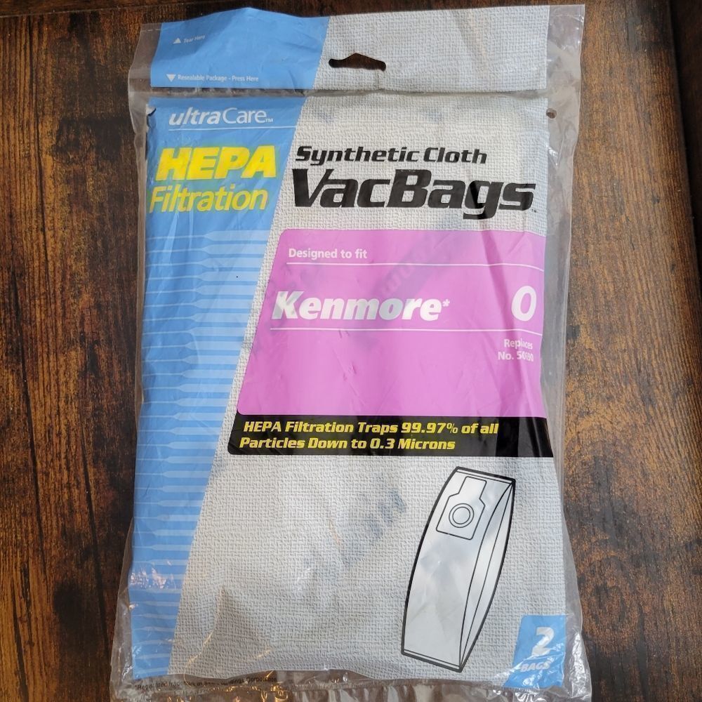 UltraCare HEPA Filtration Synthetic Cloth Vacuum Bags KENMORE  #50690 Oreck bust